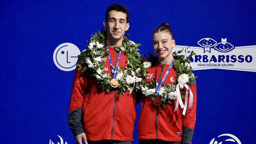 Milli aerobik cimnastikçiler, Avrupa Şampiyonası’nda 2 madalya kazandı