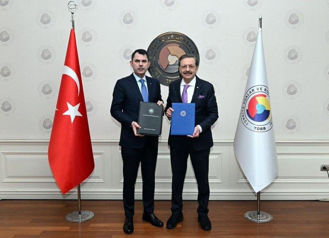 Bakan Kurum ve TOBB Başkanı Hisarcıklıoğlu’ndan yapı sektörüne yönelik işbirliği hamlesi