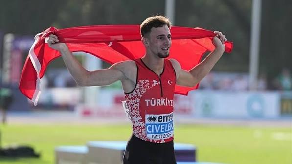 Milli atlet Yunus Emre Civelek, Avrupa’da Türkiye rekoru kırarak şampiyon oldu