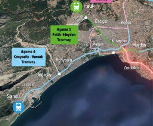 Antalya BB, 4. Aşama (Konyaaltı-Varsak) Raylı Sistem Hatları Yapım Kontrollük-Danışmanlık Hizmetleri İçin Teklif İstendi
