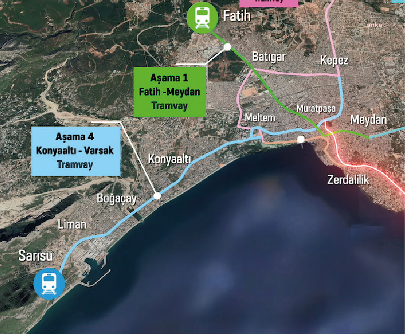 Antalya BB, 4. Aşama (Konyaaltı-Varsak) Raylı Sistem Hatları Yapım Kontrollük-Danışmanlık Hizmetleri İçin Teklif İstendi